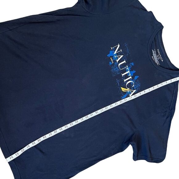 NAUTICA Navy Graphic Short Sleeve Cotton Crew Neck Short Sleeve Casual Tee Shirt - Picture 4 of 7